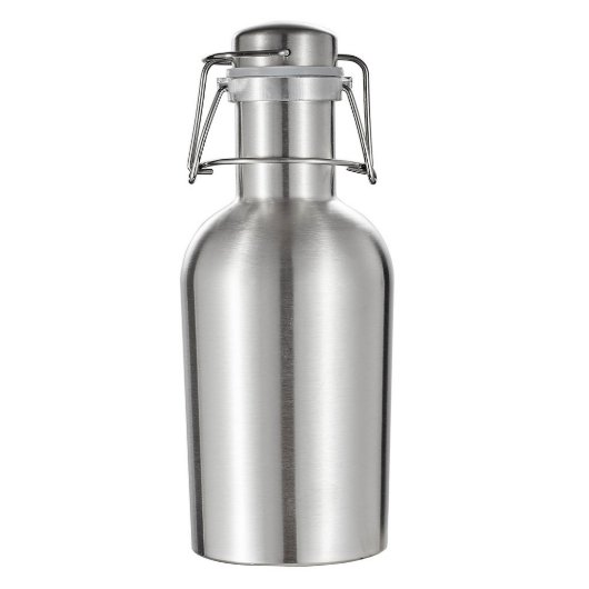 Visol Cassis Stainless Steel 32 oz. Beer Growler (Front)