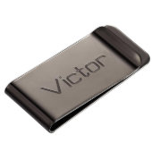 Visol Everton Gunmetal Engravable Money Clip (Back)
