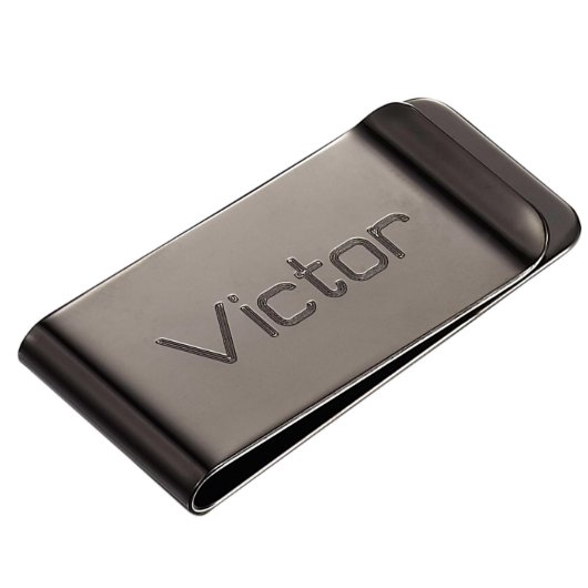 Visol Everton Gunmetal Engravable Money Clip (Back)