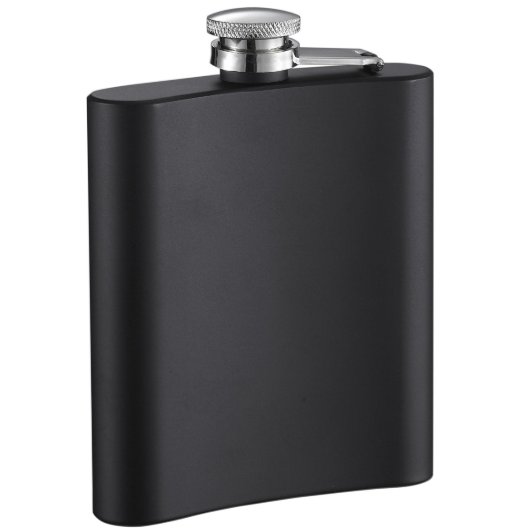 Visol Personalized Liquor Flask - Matte Black (Back)