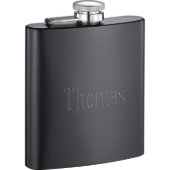 Visol Personalized Liquor Flask - Matte Black (Front)