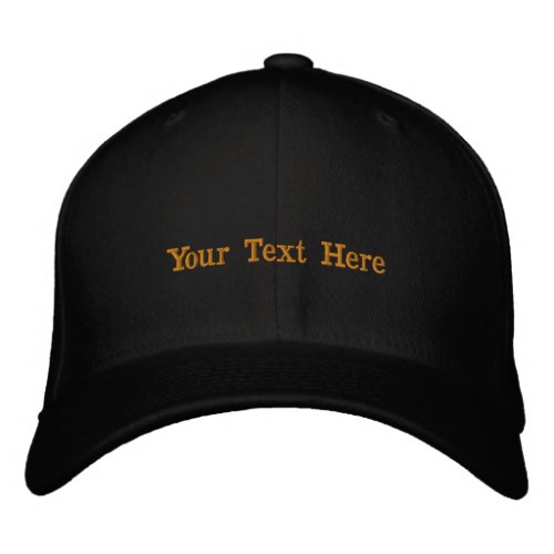 Visor Black Flexfit Wool Cap Nice Embroidered Hat