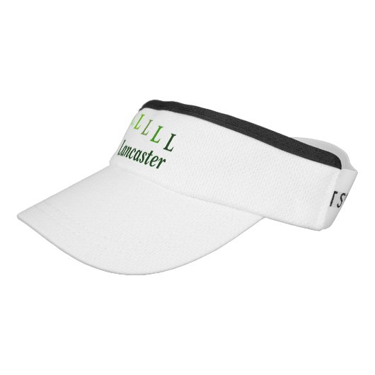 Visor - Name and Stepped Monogram (greens) (Angled)