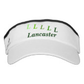 Visor - Name and Stepped Monogram (greens) (Front)