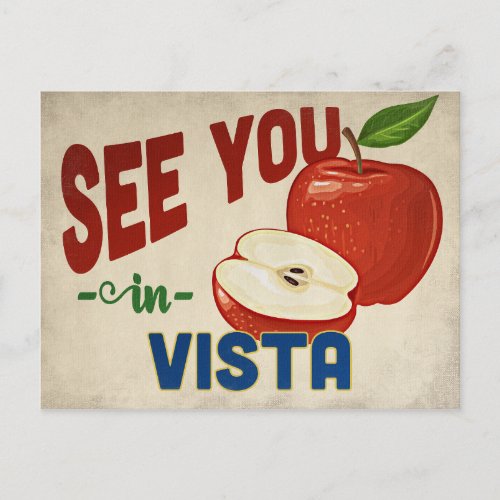 Vista California Apple _ Vintage Travel Postcard