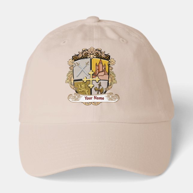 Vista Cross Shield Surname Hat (Front)