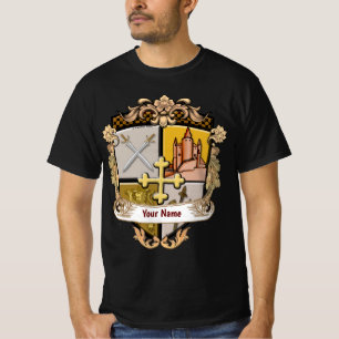 Vista Cross Shield Surname T-Shirt