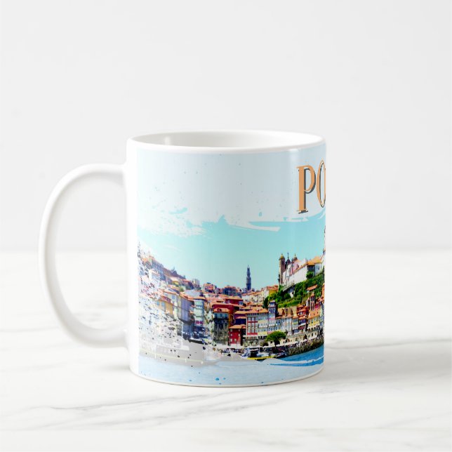 Vista del rio Douro portugal Coffee Mug (Left)