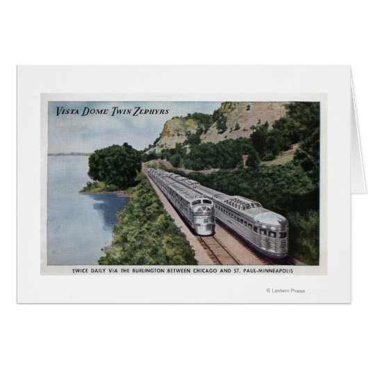 Vista Dome Twin Zephers Railroad Cards (Front Horizontal)