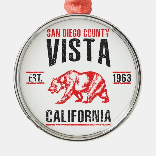 Vista Metal Ornament (Front)
