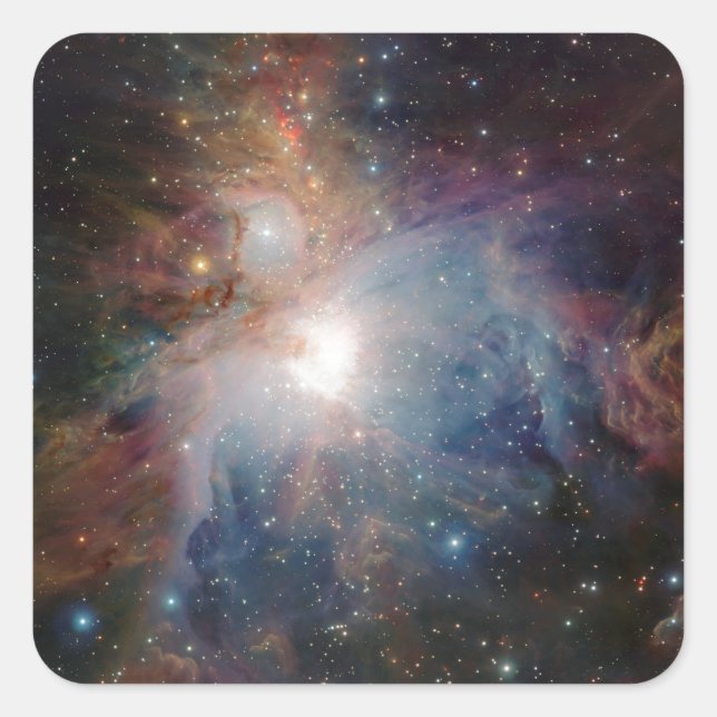 VISTA's infrared view of the Orion Nebula Square Sticker (Front)