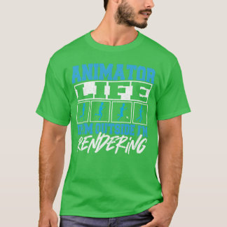 Visual Artist Cartoon Animator 3D Animation Fan fa T-Shirt