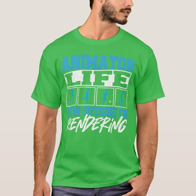 Visual Artist Cartoon Animator 3D Animation Fan fa T-Shirt (Front)