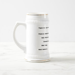 Visual Basic Hello World Greeting Beer Stein