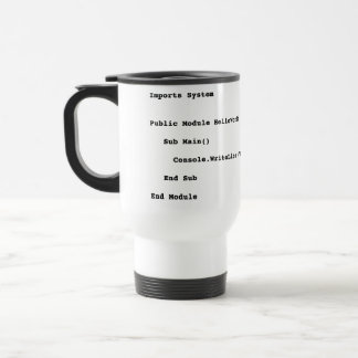 Visual Basic Hello World Greeting Travel Mug