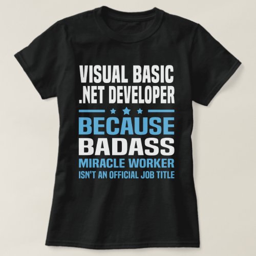 Visual Basic NET Developer T_Shirt