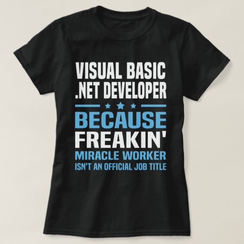 Visual Basic NET Developer T_Shirt