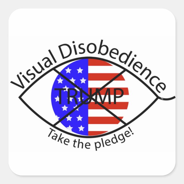 Visual Disobedience Anti-Trump Sticker (Front)