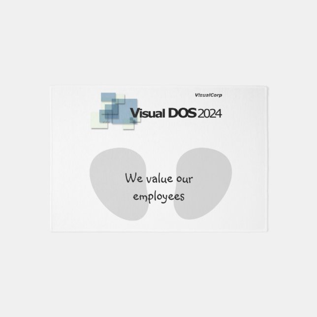 Visual DOS 2024 Door Mat: We value our employees Outdoor Rug (Front)