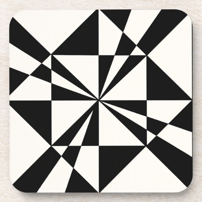 Visual Pull | Modern Beverage Coaster (Front)