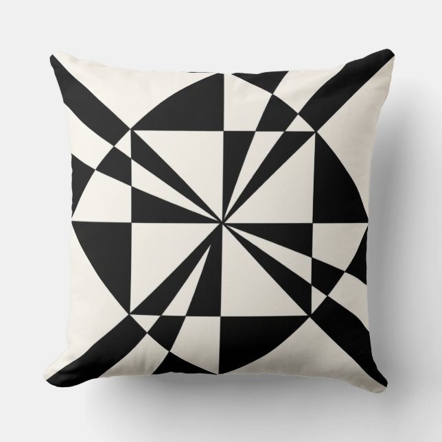 Visual Pull | Modern Throw Pillow (Front)