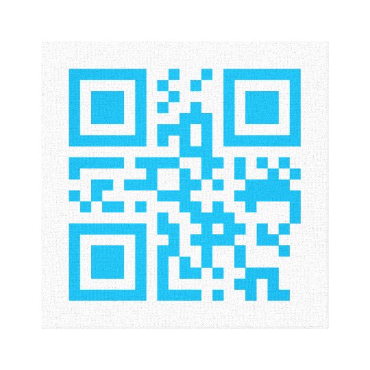 Visual QR Code on Premium Wrapped Canvas (Gloss)