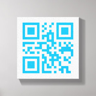 Visual QR Code on Premium Wrapped Canvas (Gloss)