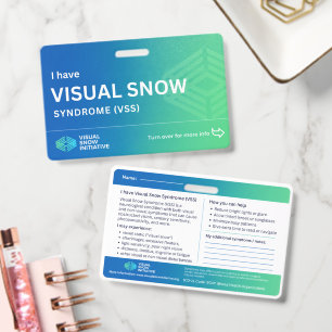 Visual Snow Syndrome Medical ID Card Badge