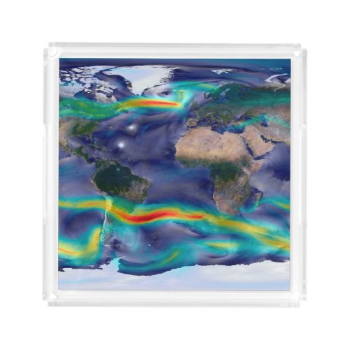 Visualization Of Global Winds Acrylic Tray