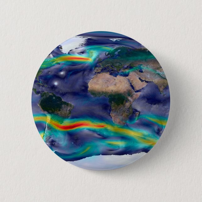 Visualization Of Global Winds. Button (Front)