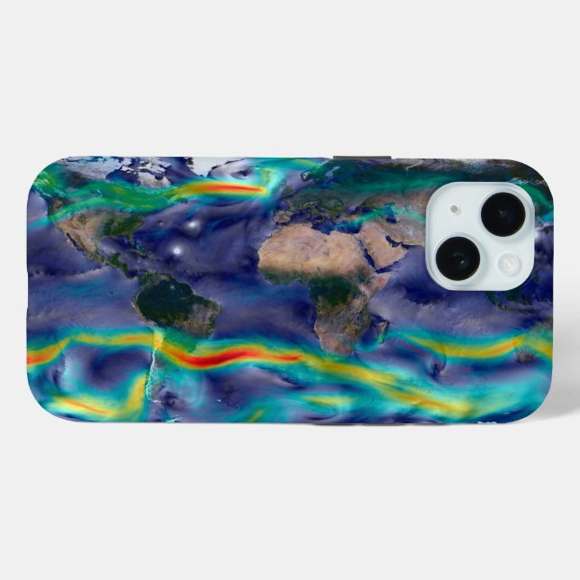 Visualization Of Global Winds. Case-Mate iPhone Case (Back (Horizontal))