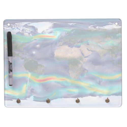 Visualization Of Global Winds Dry Erase Board With Keychain Holder