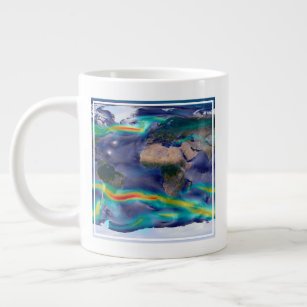 Visualization Of Global Winds. Giant Coffee Mug