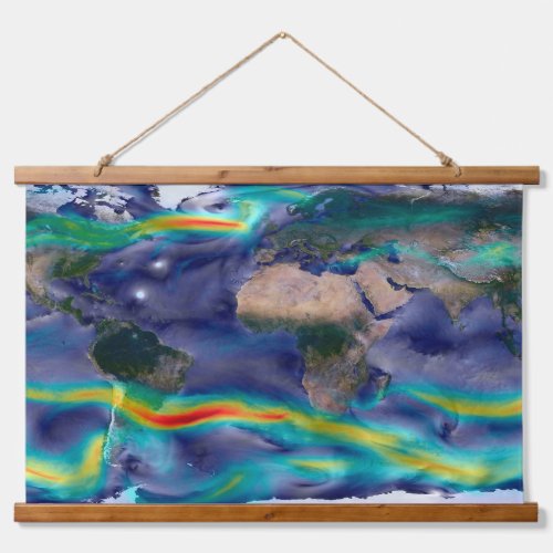 Visualization Of Global Winds Hanging Tapestry