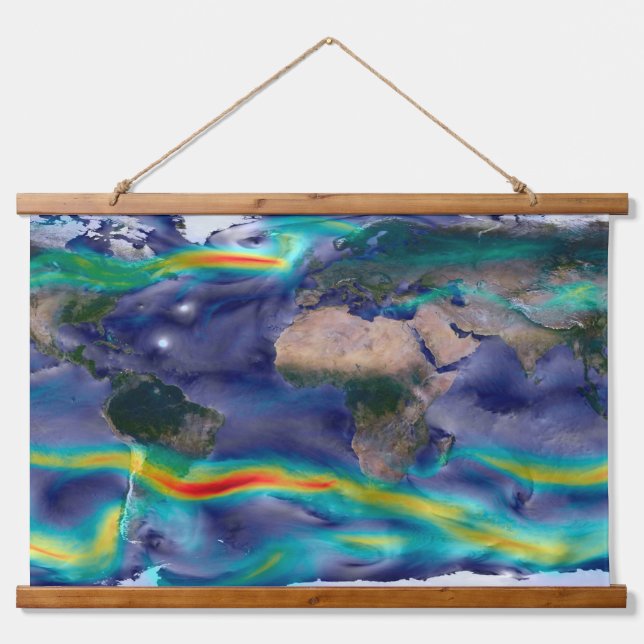Visualization Of Global Winds. Hanging Tapestry (Front)