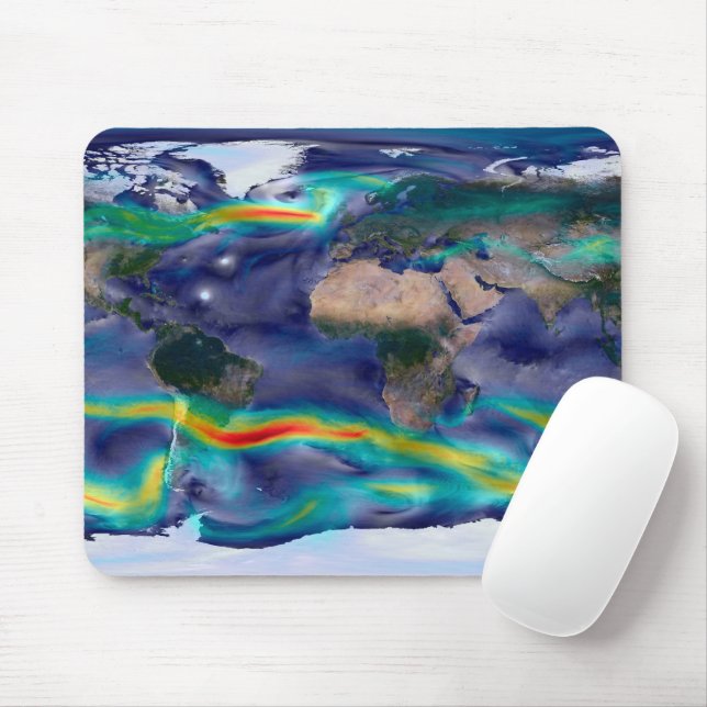 Visualization Of Global Winds. Mouse Pad (With Mouse)
