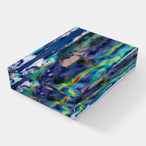 Visualization Of Global Winds Paperweight