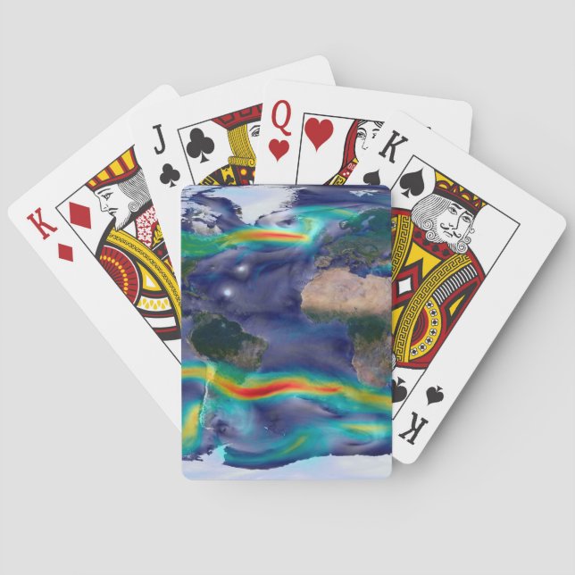 Visualization Of Global Winds. Poker Cards (Back)