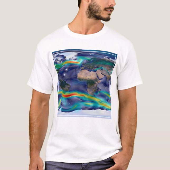 Visualization Of Global Winds. T-Shirt (Front)