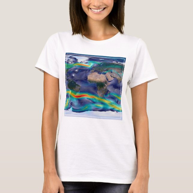 Visualization Of Global Winds. T-Shirt (Front)