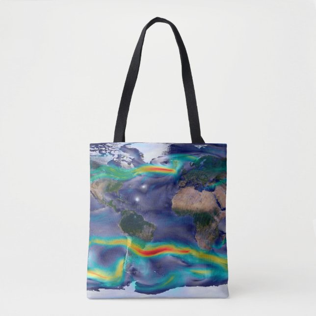 Visualization Of Global Winds. Tote Bag (Front)