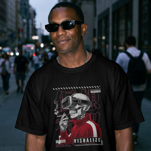 Visualize Life's Hope – Cyberpunk Skeleton VR Stre T-Shirt