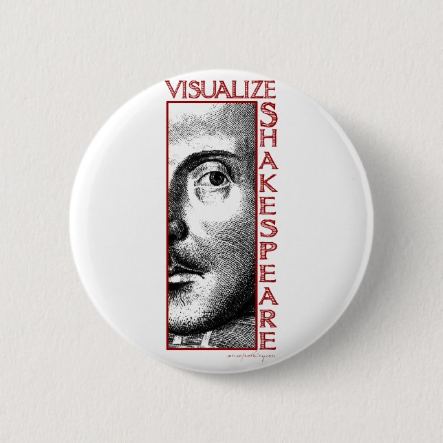Visualize Shakespeare Pinback Button (Front)