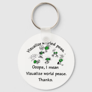 Visualize Whirled Peas - Customized Keychain