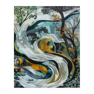 Visualizing Nature's Rhythms: Wind, Water Acrylic Print