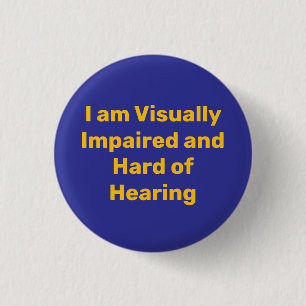 visually impaired and hard of hearing blue button