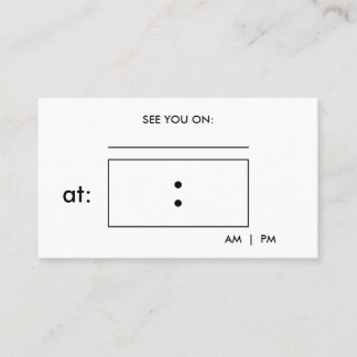 Visually Impaired Plain and Simple Appointment Card