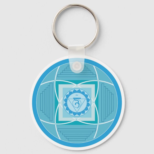 Visuddha Chakra Mandala Keychain (Front)