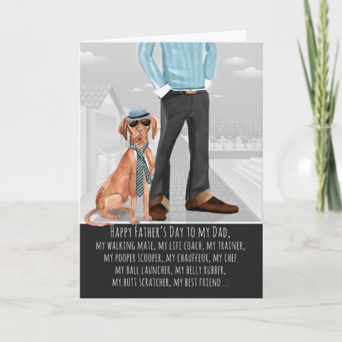 Viszla from the Dog Fathers Day Funny Card