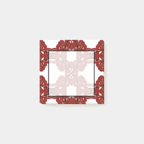 Vitae Red Abstract Acrylic Paint Pour Fluid Art Post-it Notes
